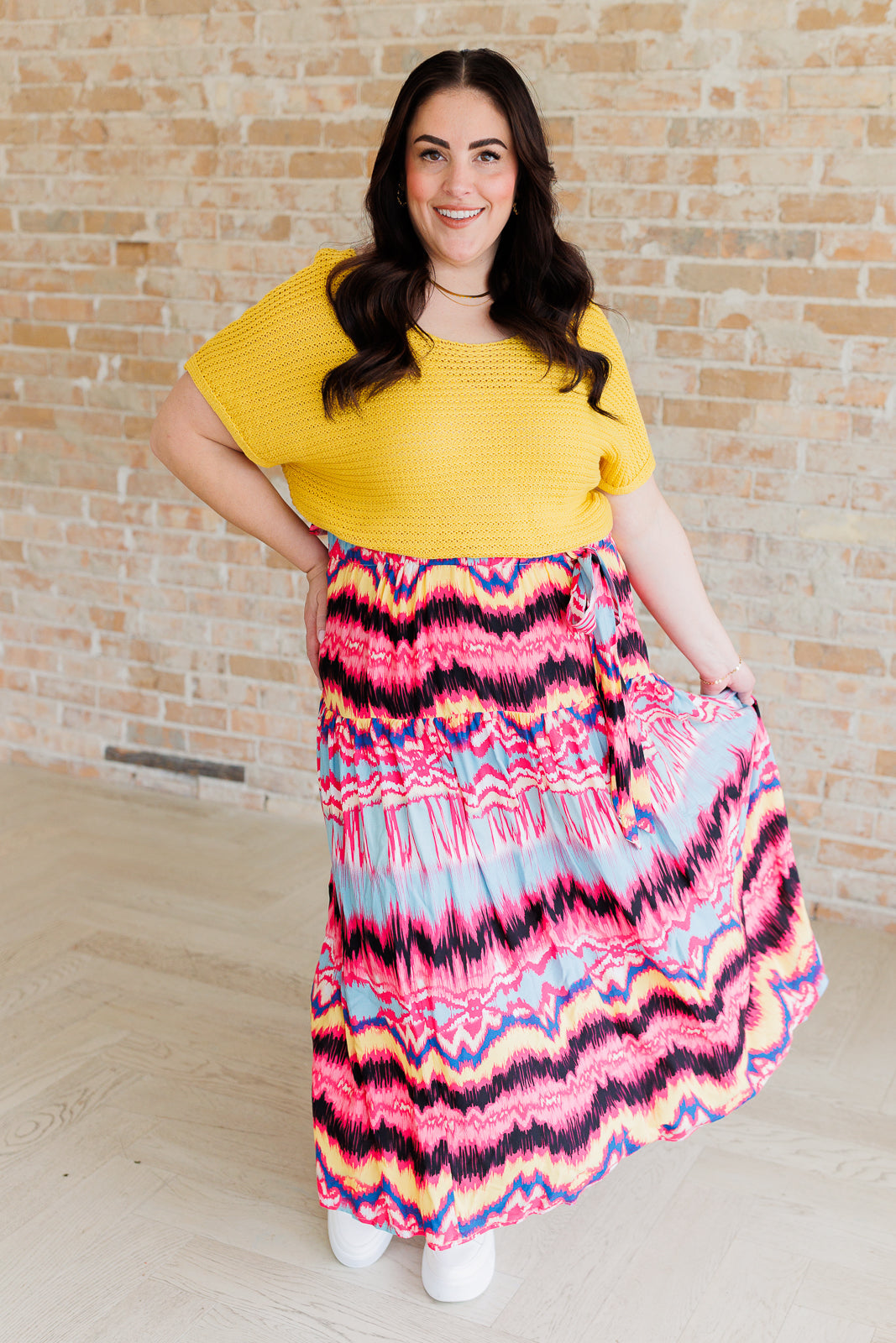 Abstract Maxi Skirt