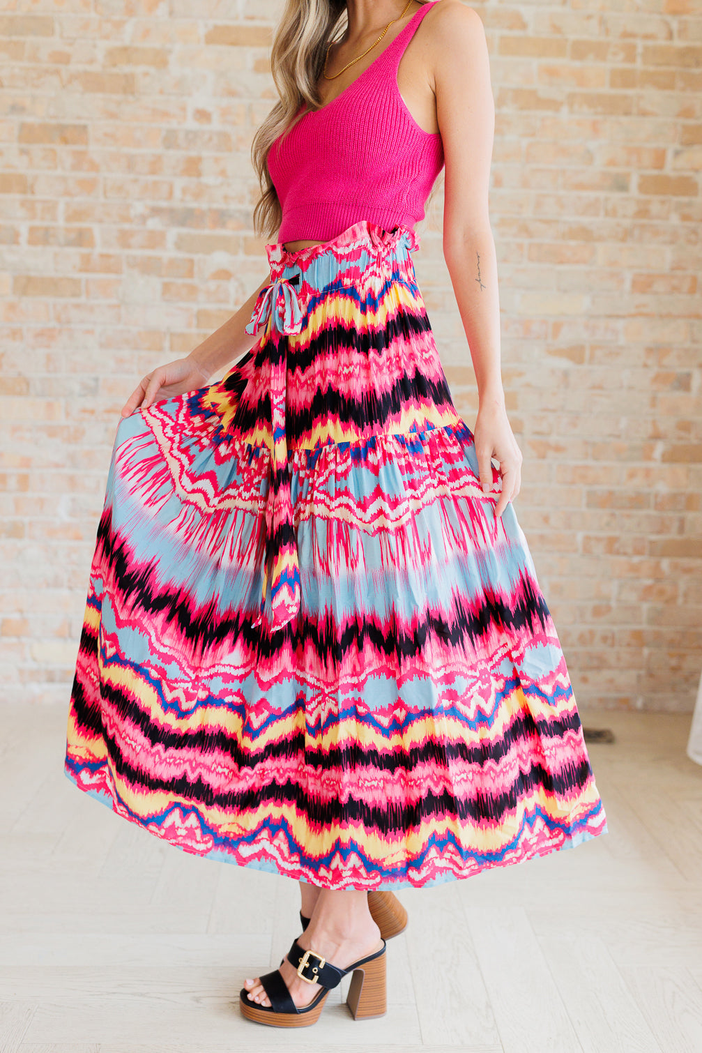 Abstract Maxi Skirt