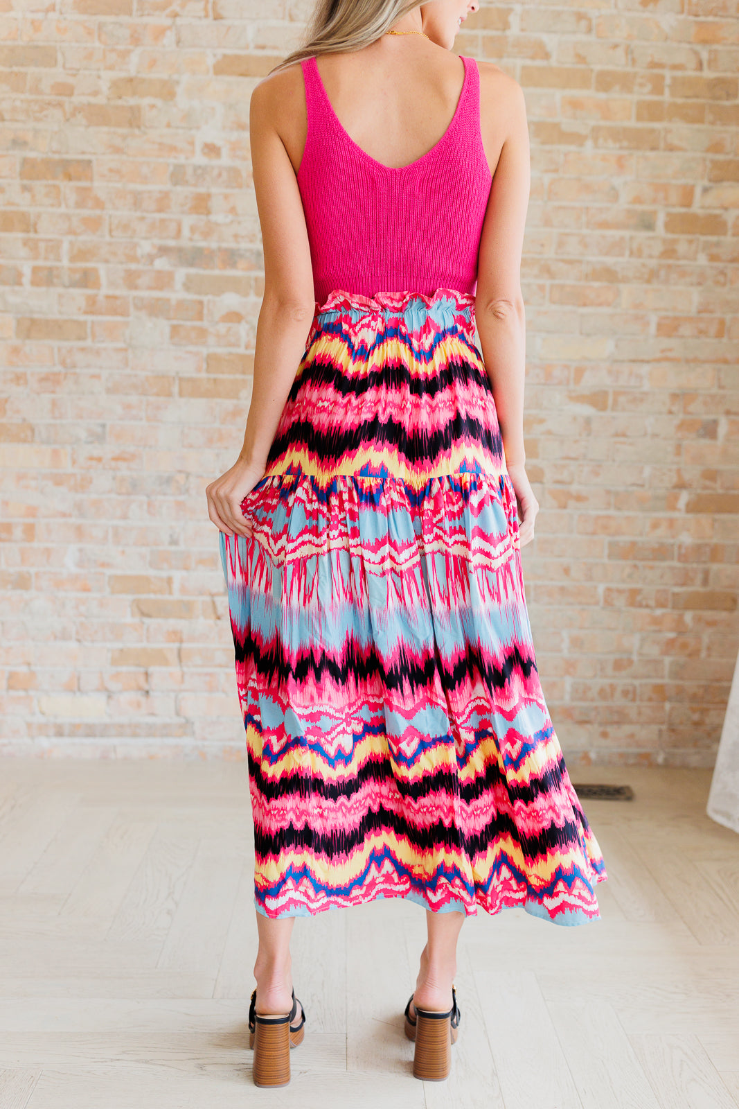 Abstract Maxi Skirt