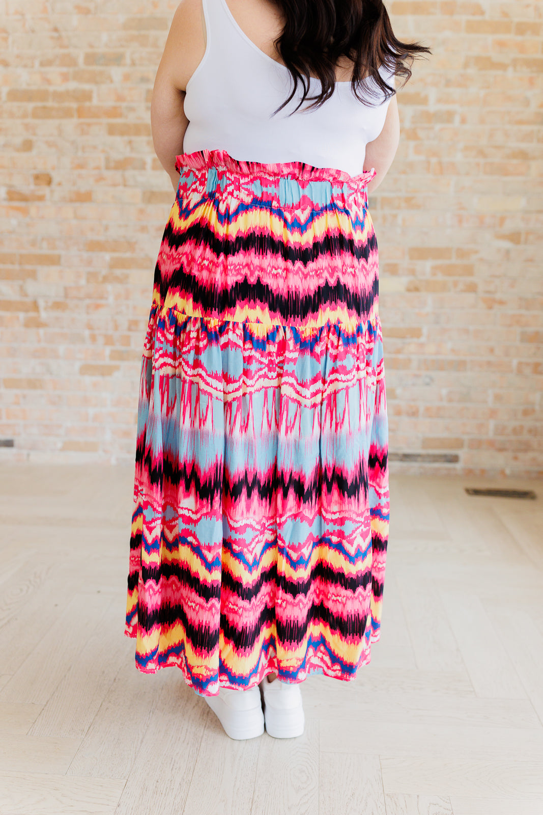 Abstract Maxi Skirt