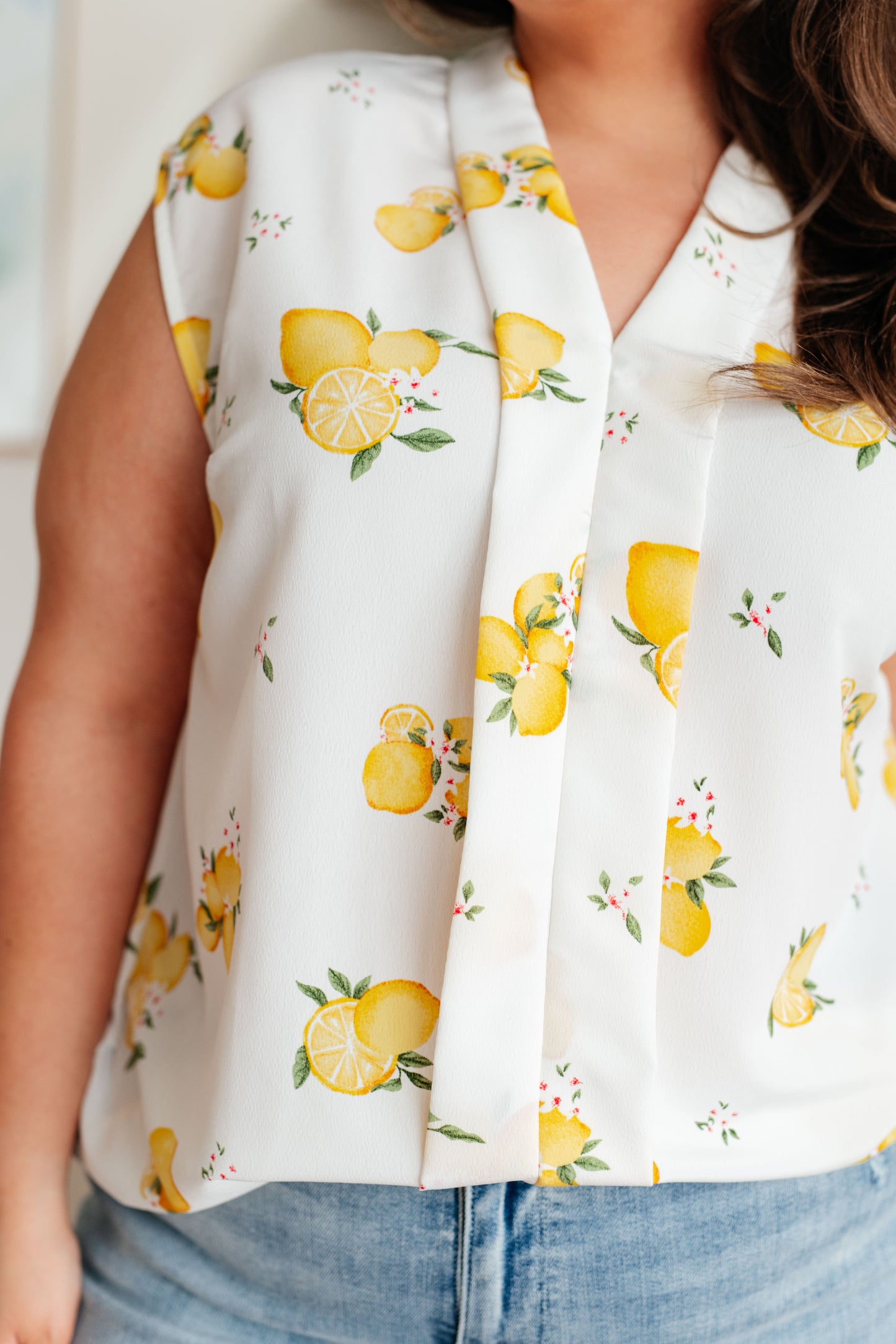 Lemons Sleeveless Blouse