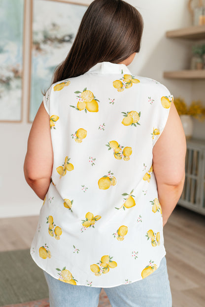 Lemons Sleeveless Blouse