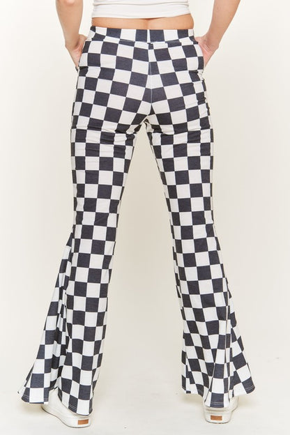 Checkered Pants in Pink or Orange