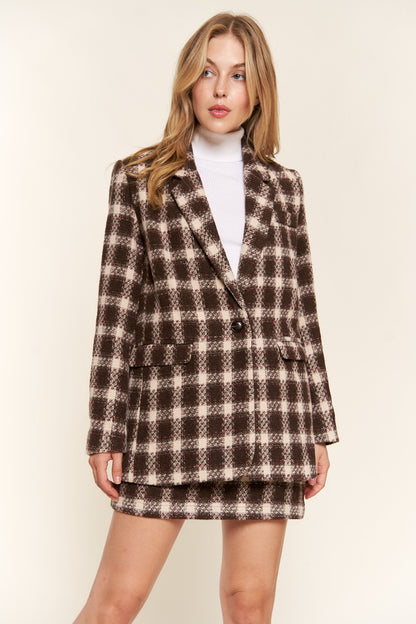 Dionne Plaid Blazer