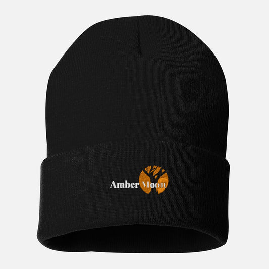 Amber Moon Merch Cuffed Beanie with Stitched Logo