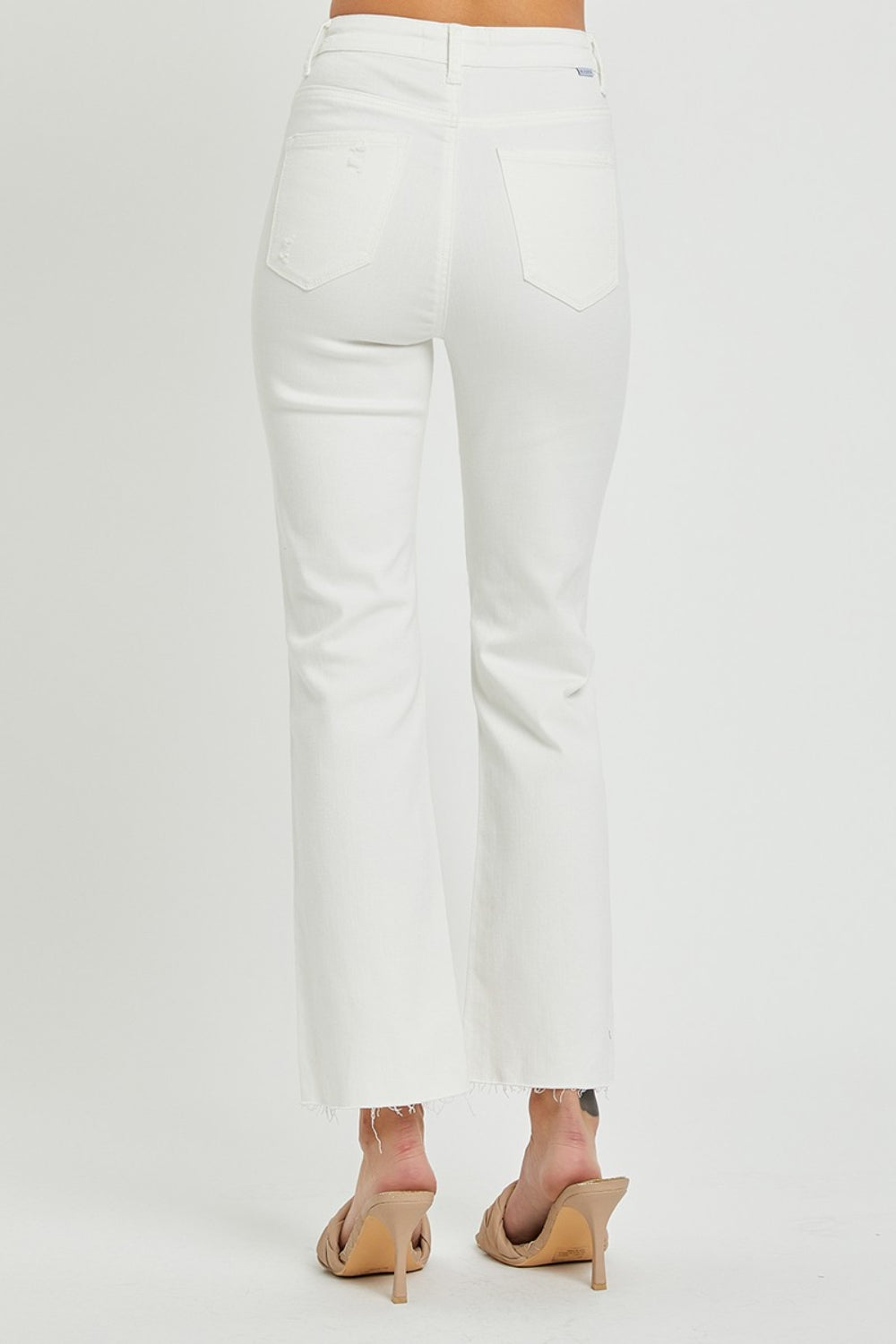 Renna Button Fly White Jeans