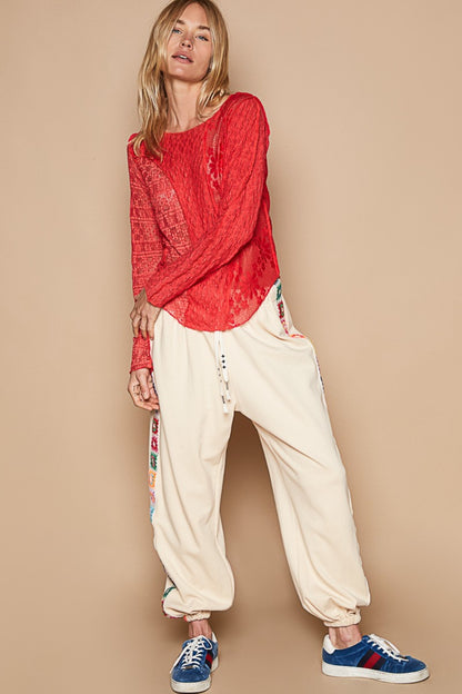 Red Lace Top