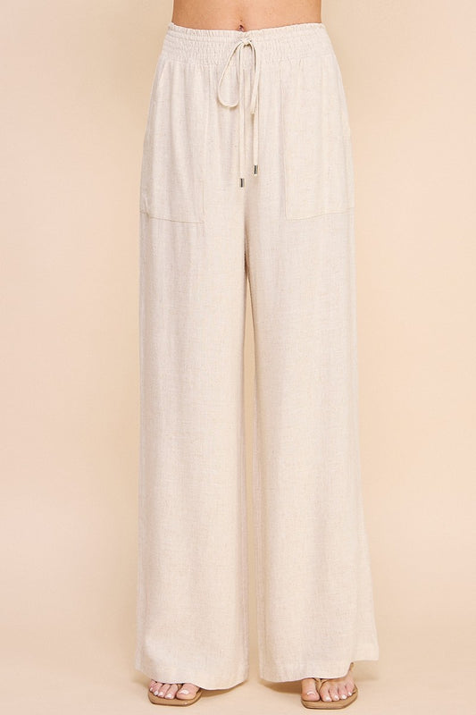 Beach Front Linen Pants in Natural