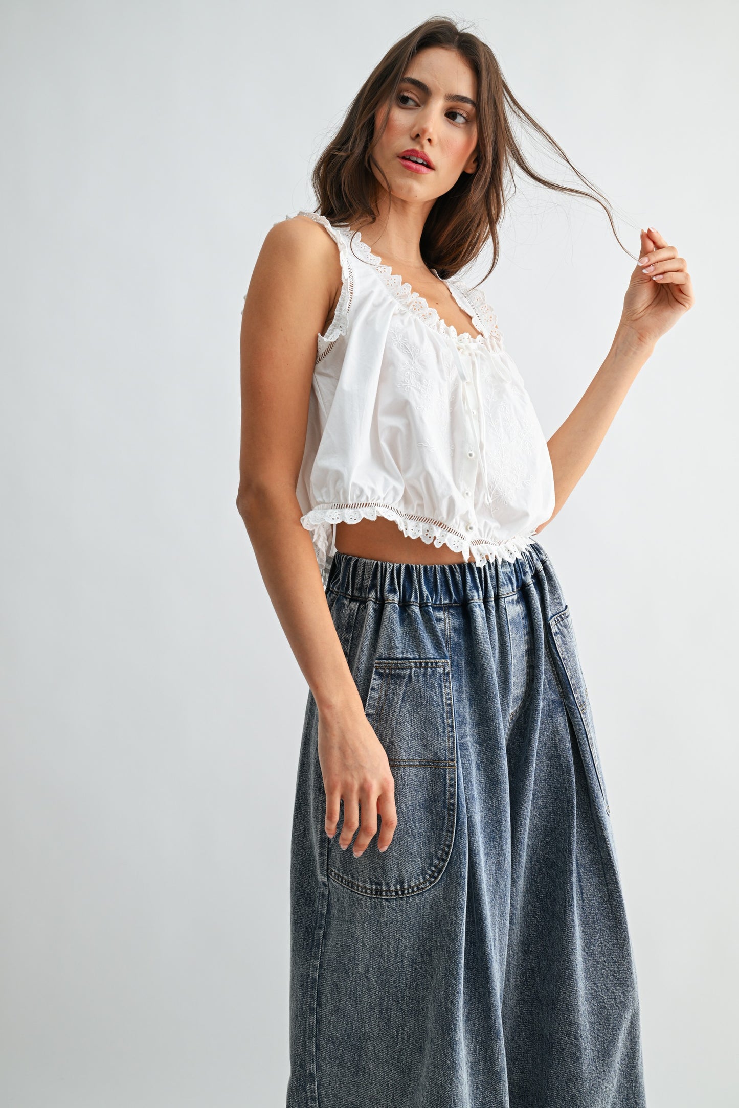 Broderie Anglaise Dainty White Top