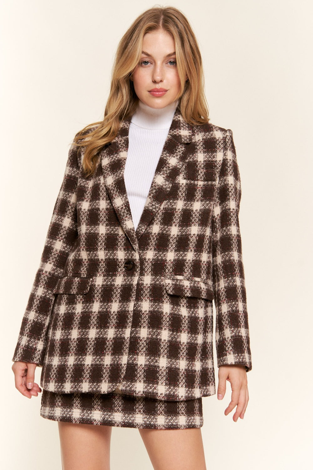 Dionne Plaid Blazer