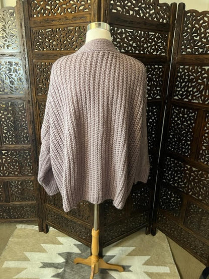 Amber Moon Revival: Lavender Oversized Cardigan