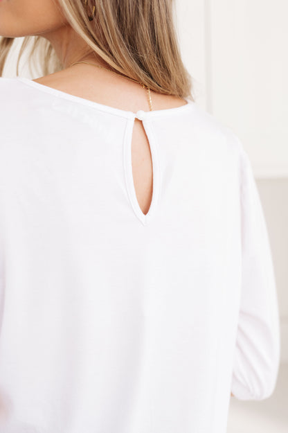 Puff Sleeve Top in White