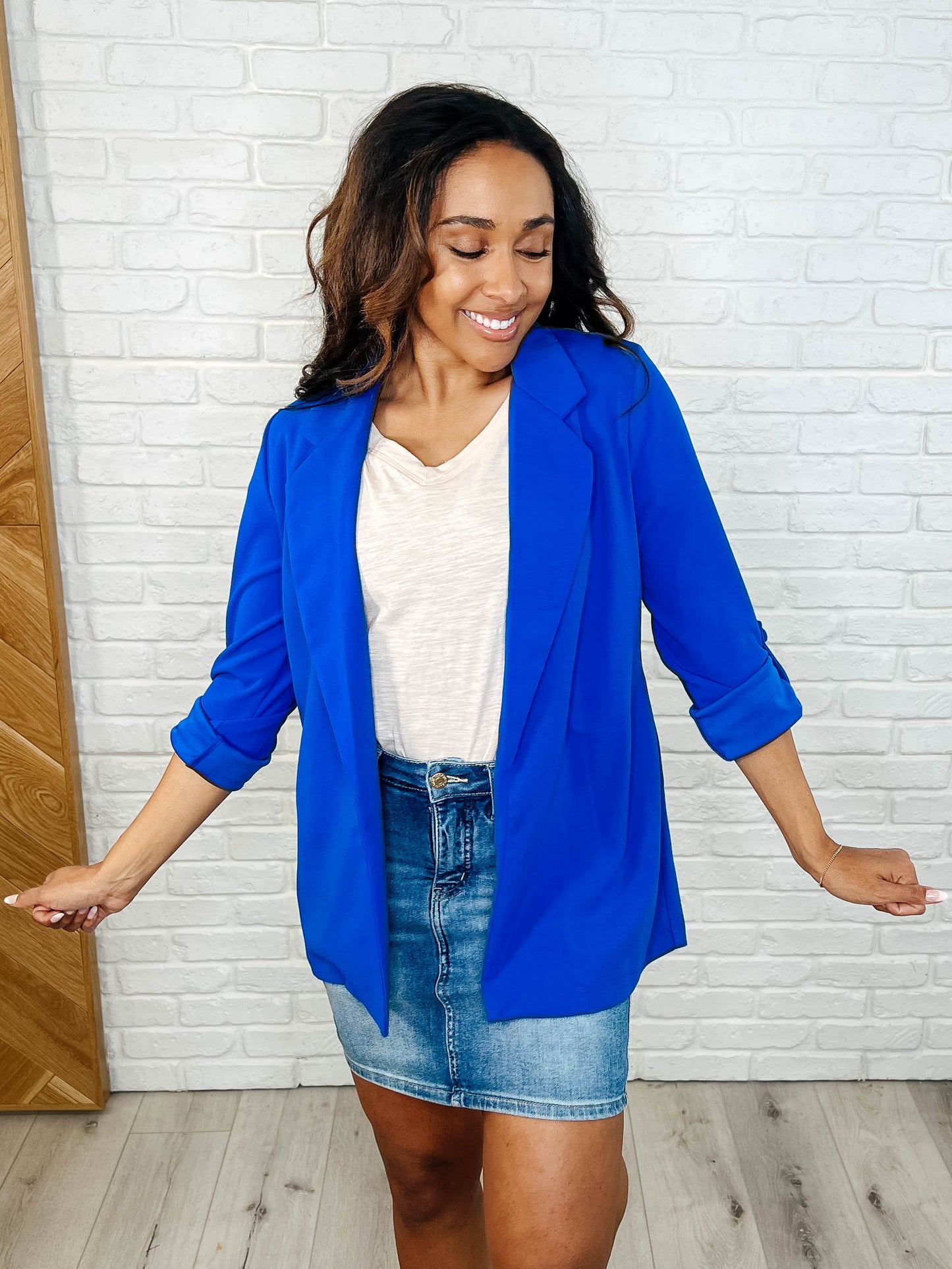 Tummy Control Denim Skirt