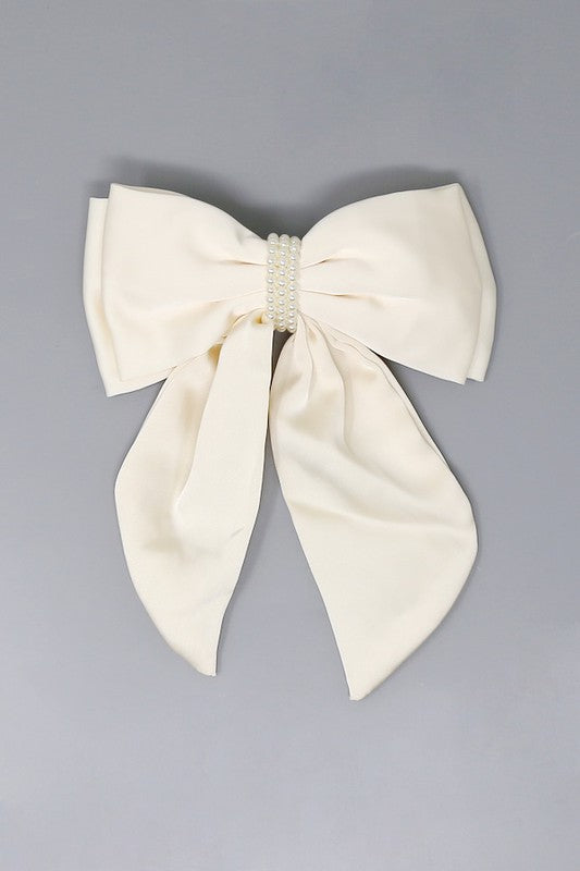 Pearl Bow Barrette