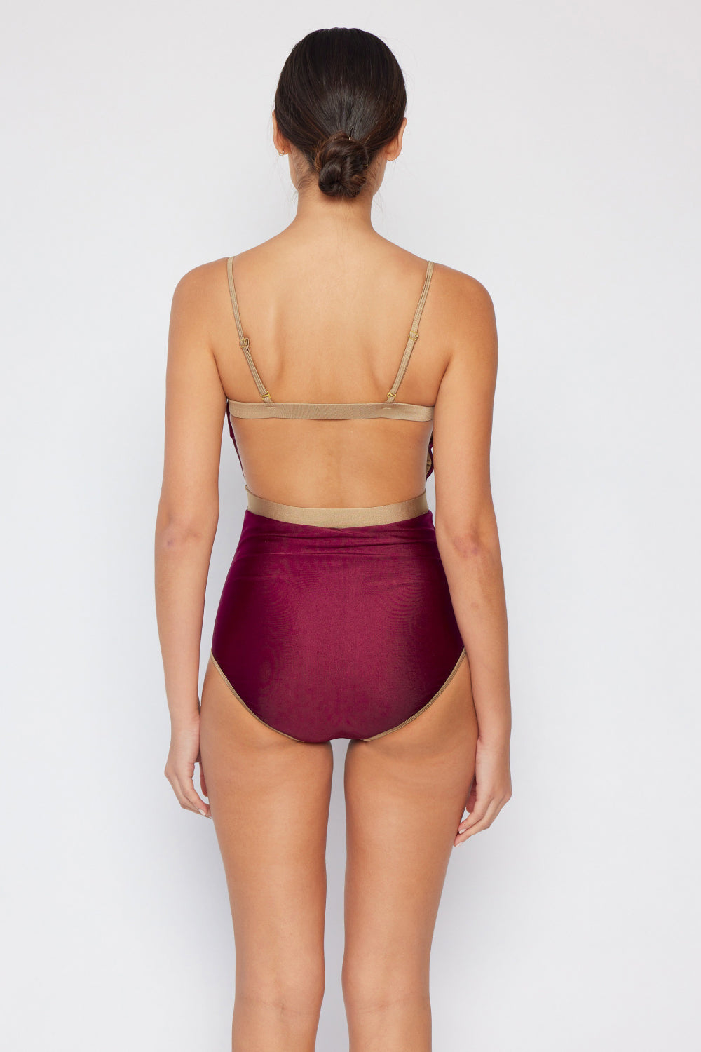 Wave Break One-Piece in Burgundy