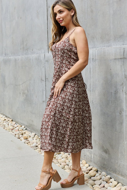 Brown Floral Sundress