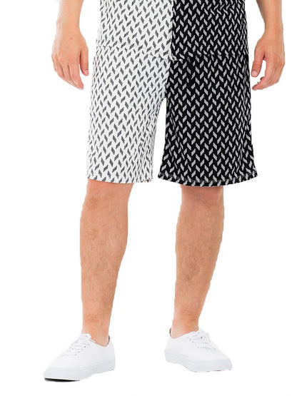 Two Tone Print Shorts