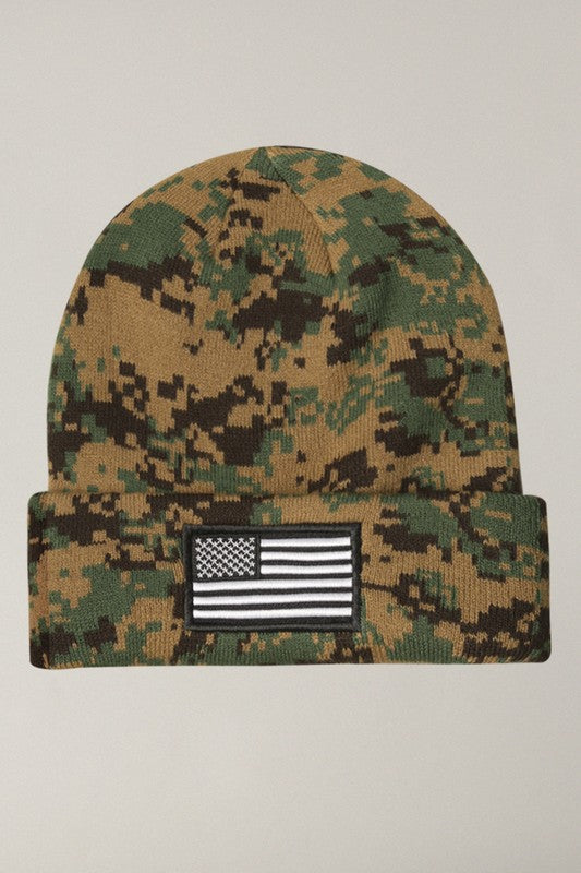 Camo Flag Beanie