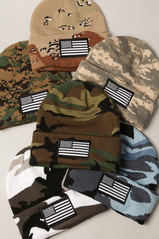 Camo Flag Beanie