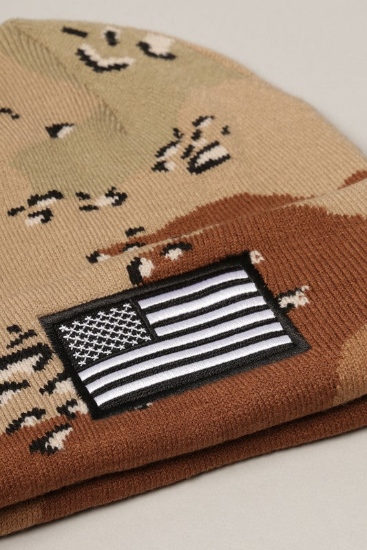 Camo Flag Beanie