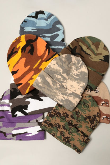 Camo Beanies in multiple colors/patterns