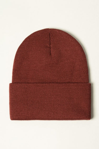 Unisex Solid Beanie