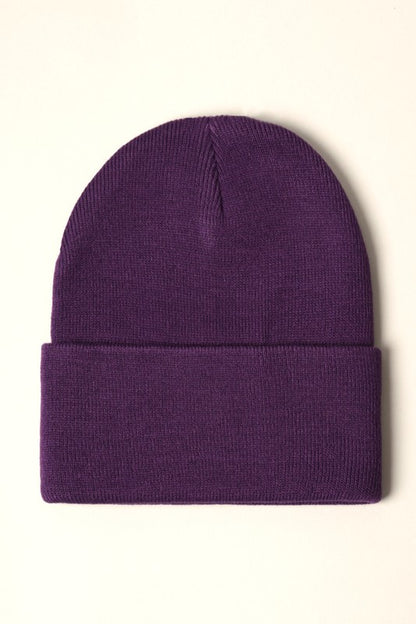 Unisex Solid Beanie