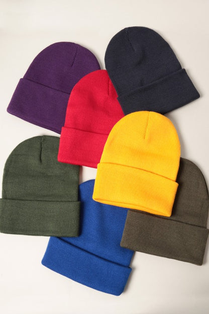 Unisex Solid Beanie