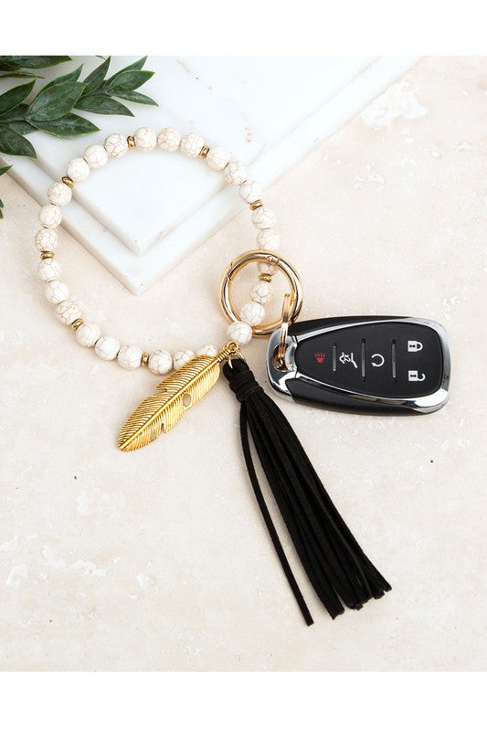 Stone Key Ring Bracelet