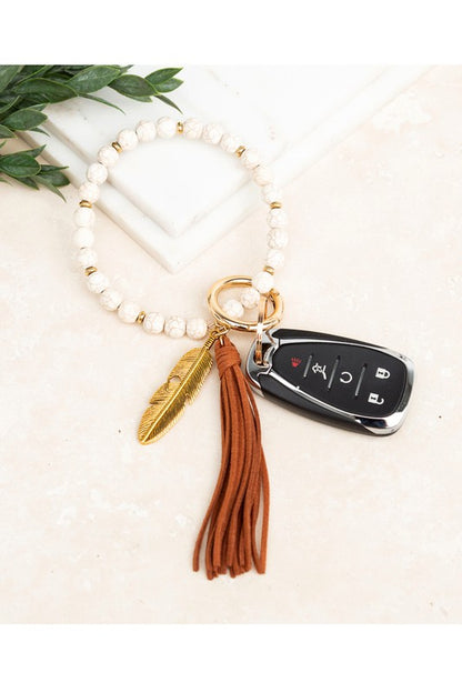 Stone Key Ring Bracelet