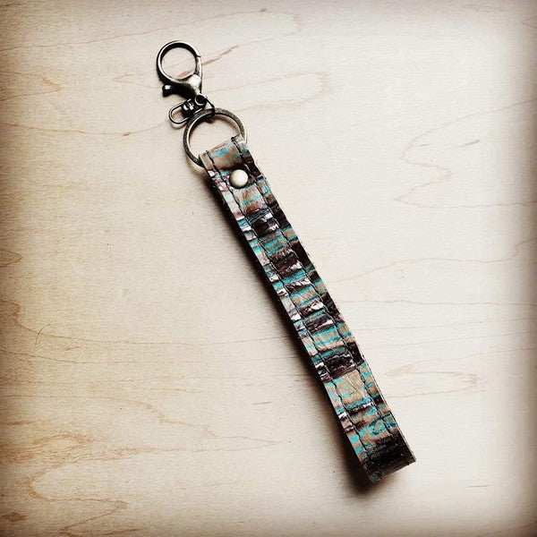 Embossed Turquoise Key Strap