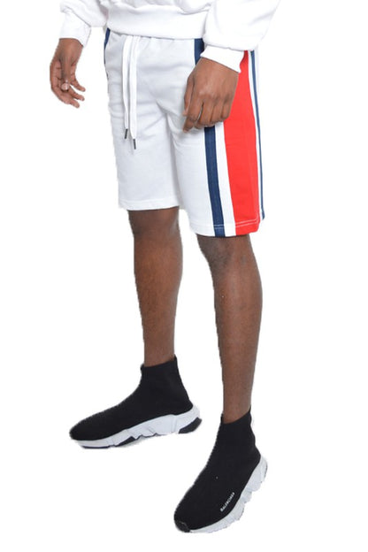 Color Block Stripe Sweat Shorts in multiple colors