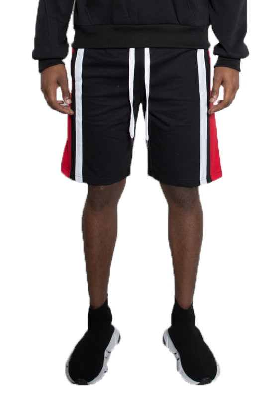 Color Block Stripe Sweat Shorts in multiple colors