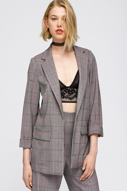 Glen Plaid Blazer