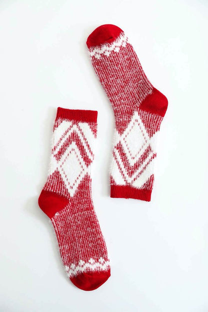 Diamond Pattern Socks