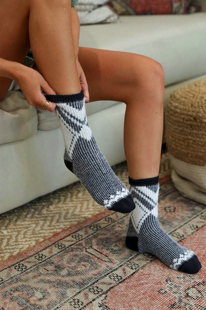 Diamond Pattern Socks