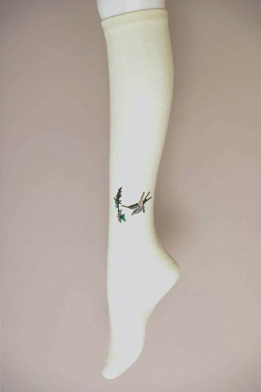 Hummingbird Knee High Socks
