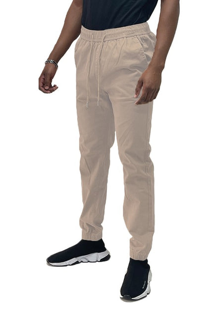 Solid Stretch Cargo Jogger in multiple colors