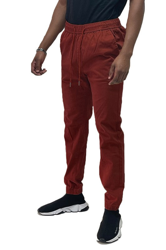 Solid Stretch Cargo Jogger in multiple colors
