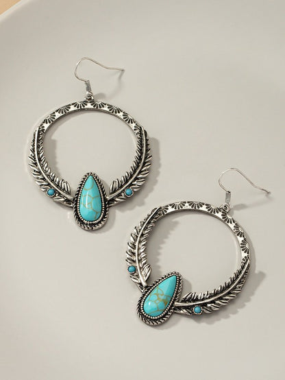 Feather Circle earrings