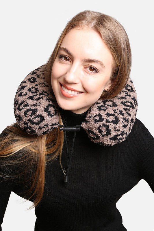 Leopard Travel Neck Pillow in multiple colors