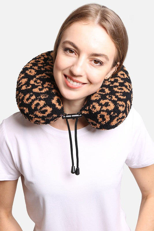 Leopard Travel Neck Pillow in multiple colors