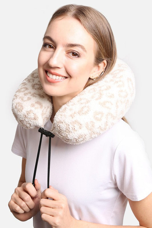 Leopard Travel Neck Pillow in multiple colors