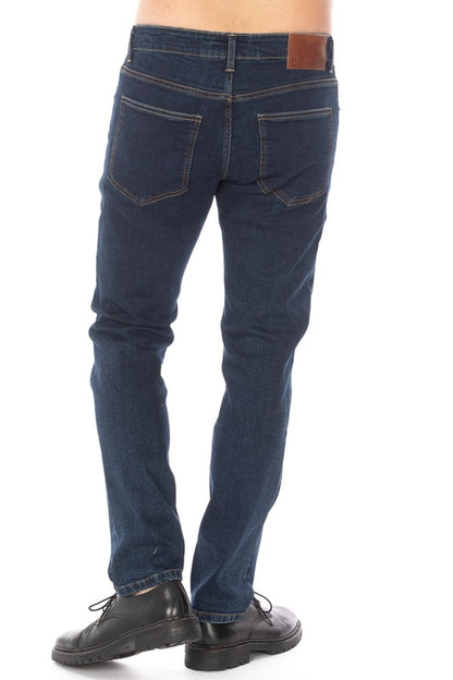 Straight Fit Jeans in Dark Blue