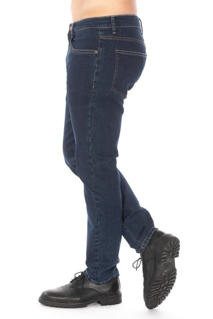 Straight Fit Jeans in Dark Blue