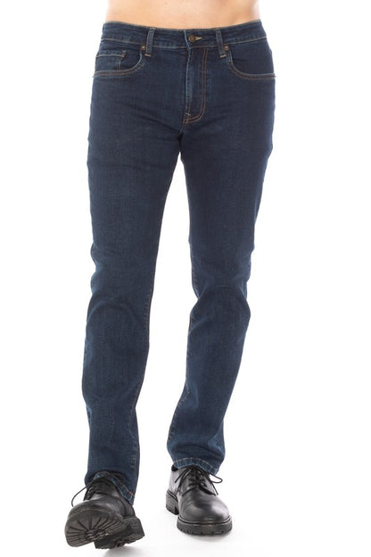 Straight Fit Jeans in Dark Blue