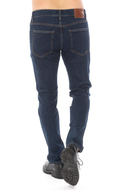 Straight Fit Jeans in Dark Blue