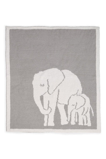 Kids Elephant Throw Blanket