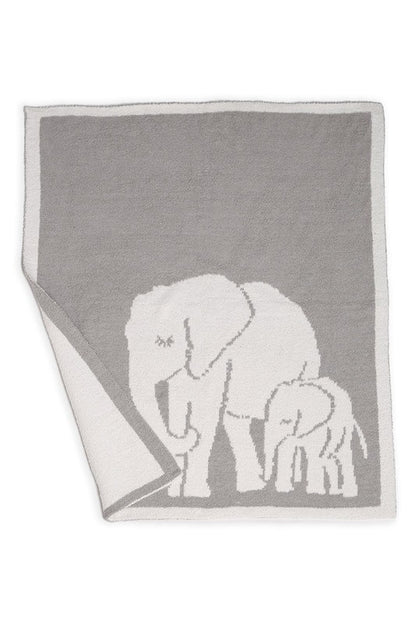 Kids Elephant Throw Blanket