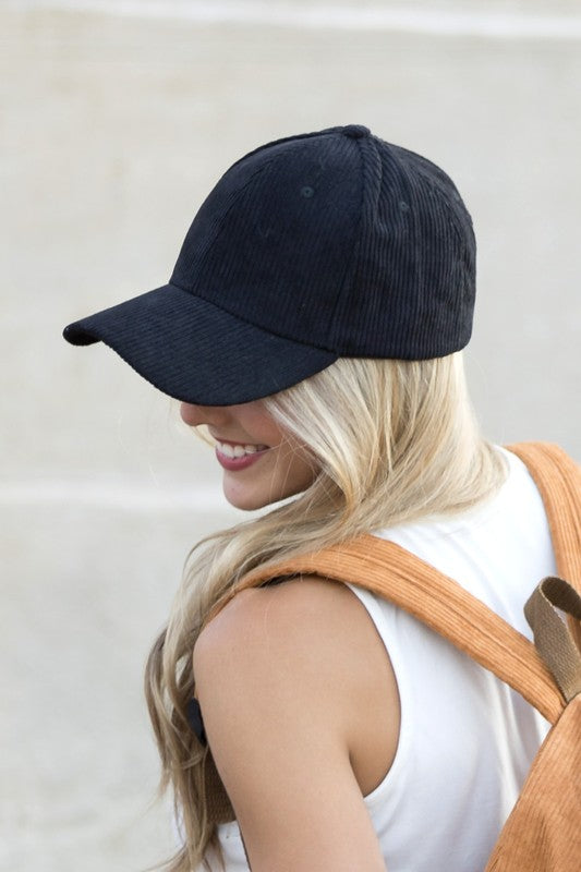 Corduroy Ball Cap in multiple colors